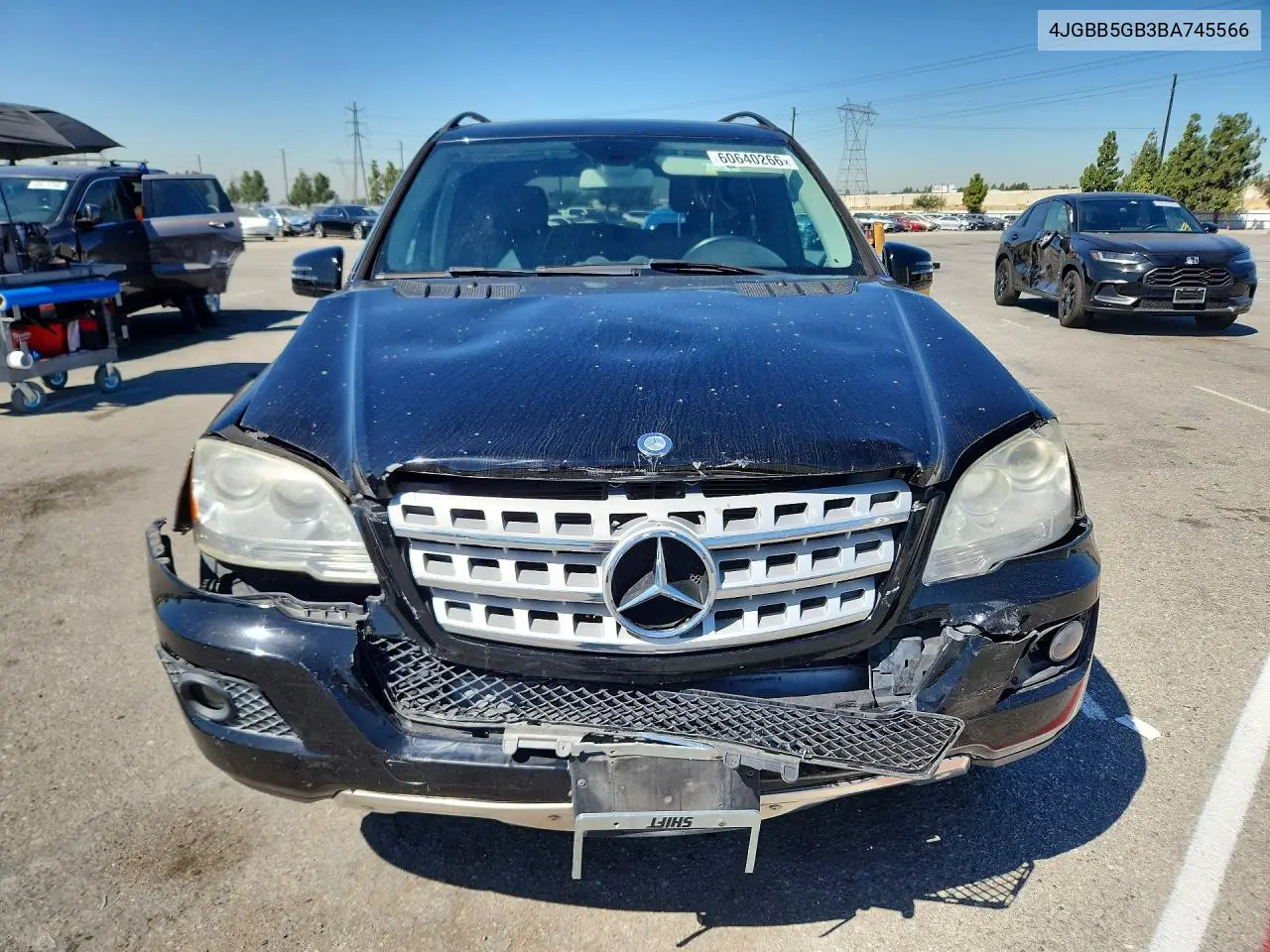 2011 Mercedes-Benz Ml 350 VIN: 4JGBB5GB3BA745566 Lot: 60640266