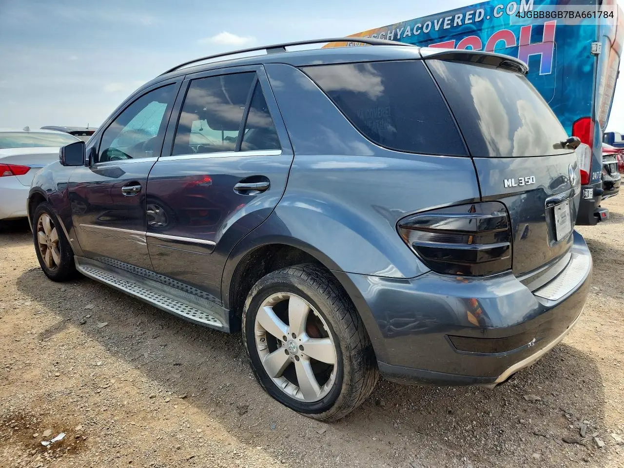 2011 Mercedes-Benz Ml 350 4Matic VIN: 4JGBB8GB7BA661784 Lot: 60841826