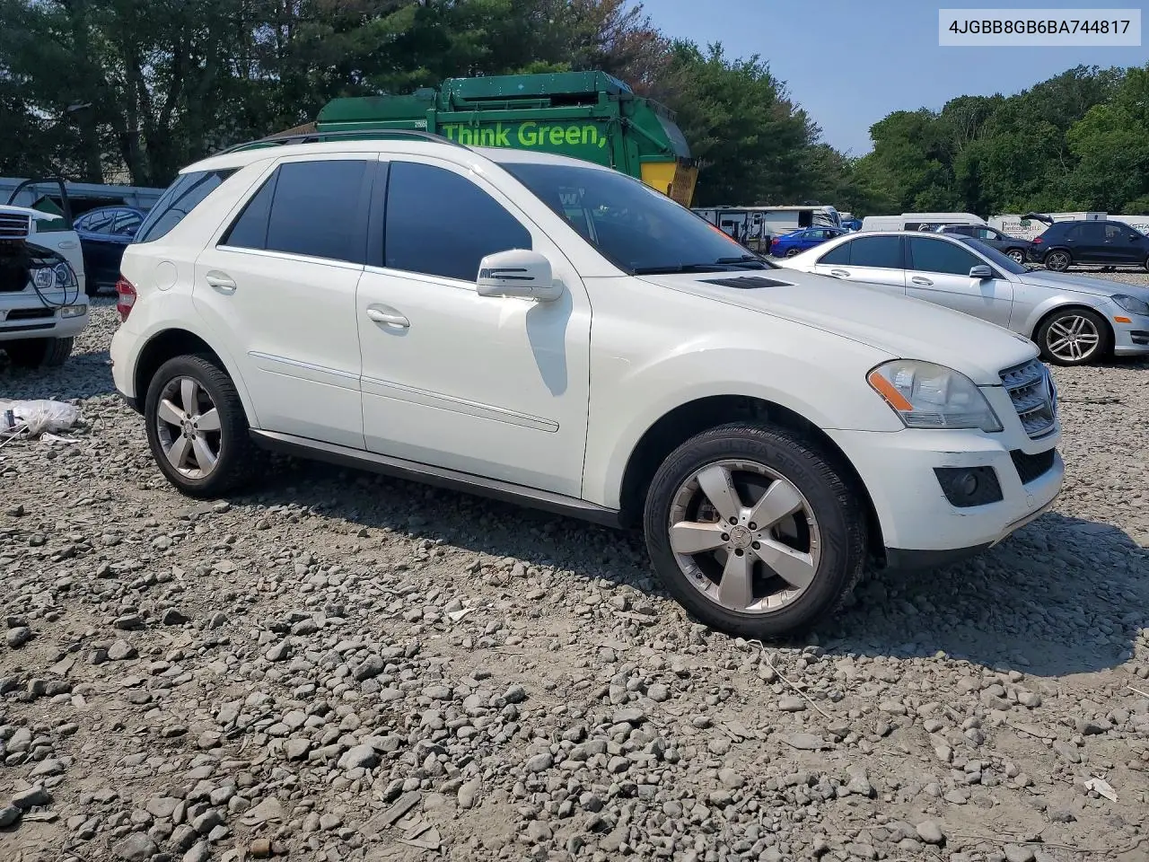 2011 Mercedes-Benz Ml 350 4Matic VIN: 4JGBB8GB6BA744817 Lot: 60934246