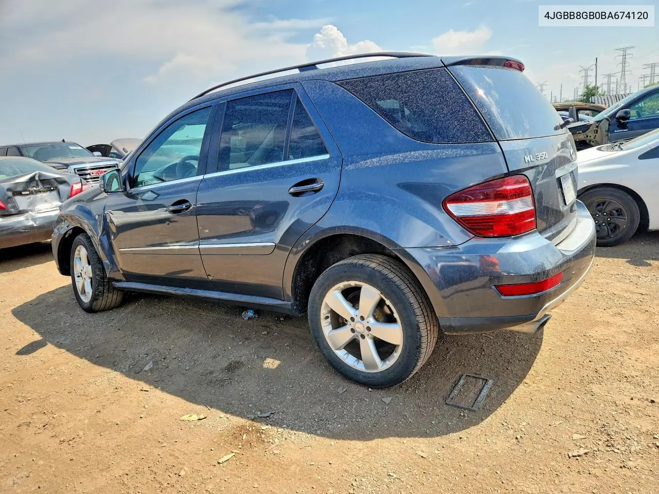 2011 Mercedes-Benz Ml 350 4Matic VIN: 4JGBB8GB0BA674120 Lot: 61335226