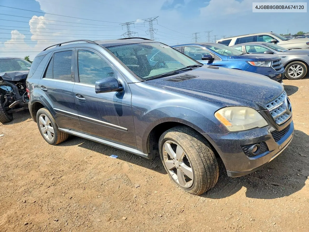 2011 Mercedes-Benz Ml 350 4Matic VIN: 4JGBB8GB0BA674120 Lot: 61335226