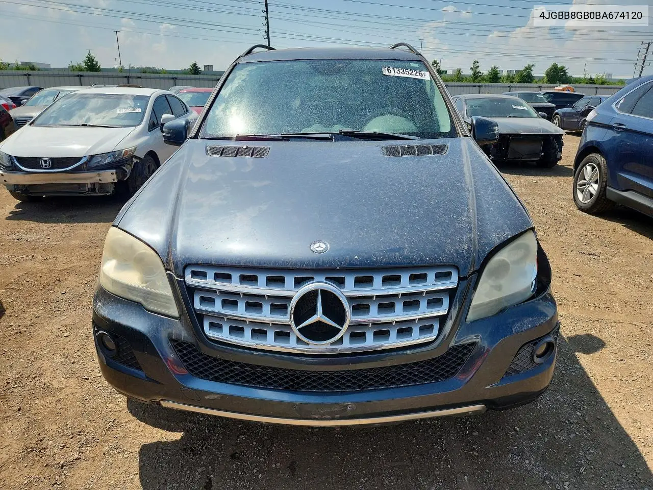 2011 Mercedes-Benz Ml 350 4Matic VIN: 4JGBB8GB0BA674120 Lot: 61335226