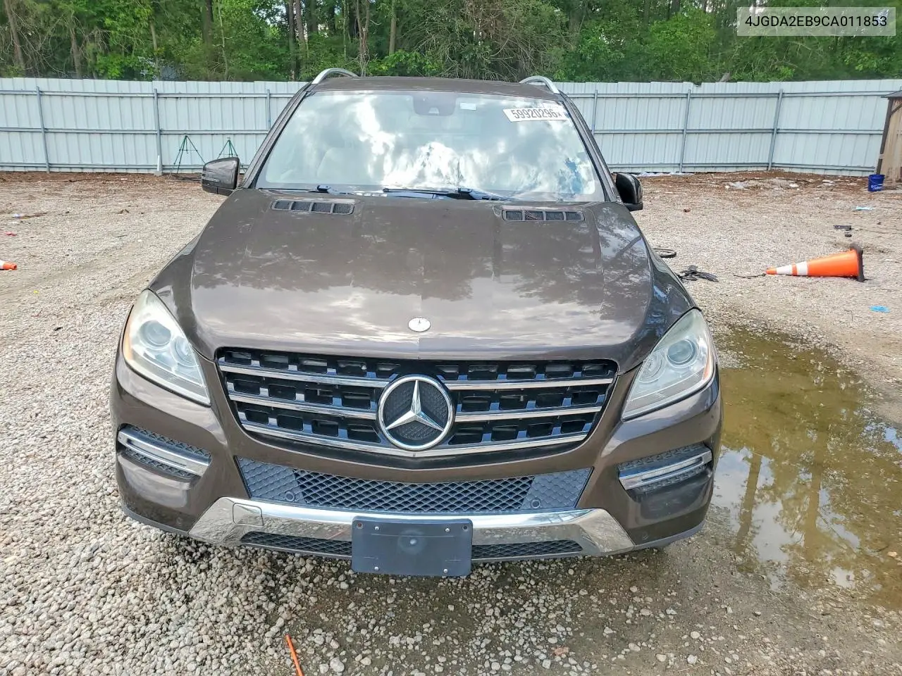 2012 Mercedes-Benz Ml 350 Bluetec VIN: 4JGDA2EB9CA011853 Lot: 59920296