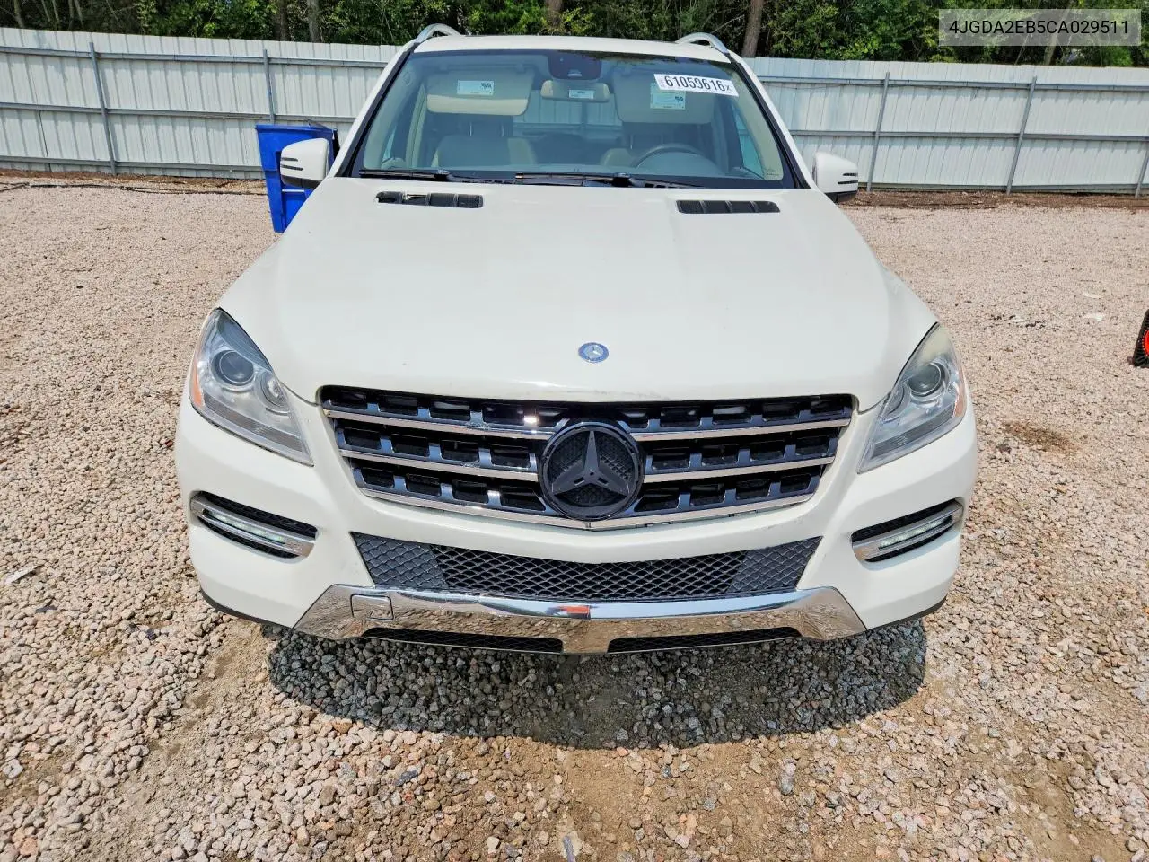 2012 Mercedes-Benz Ml 350 Bluetec VIN: 4JGDA2EB5CA029511 Lot: 61059616