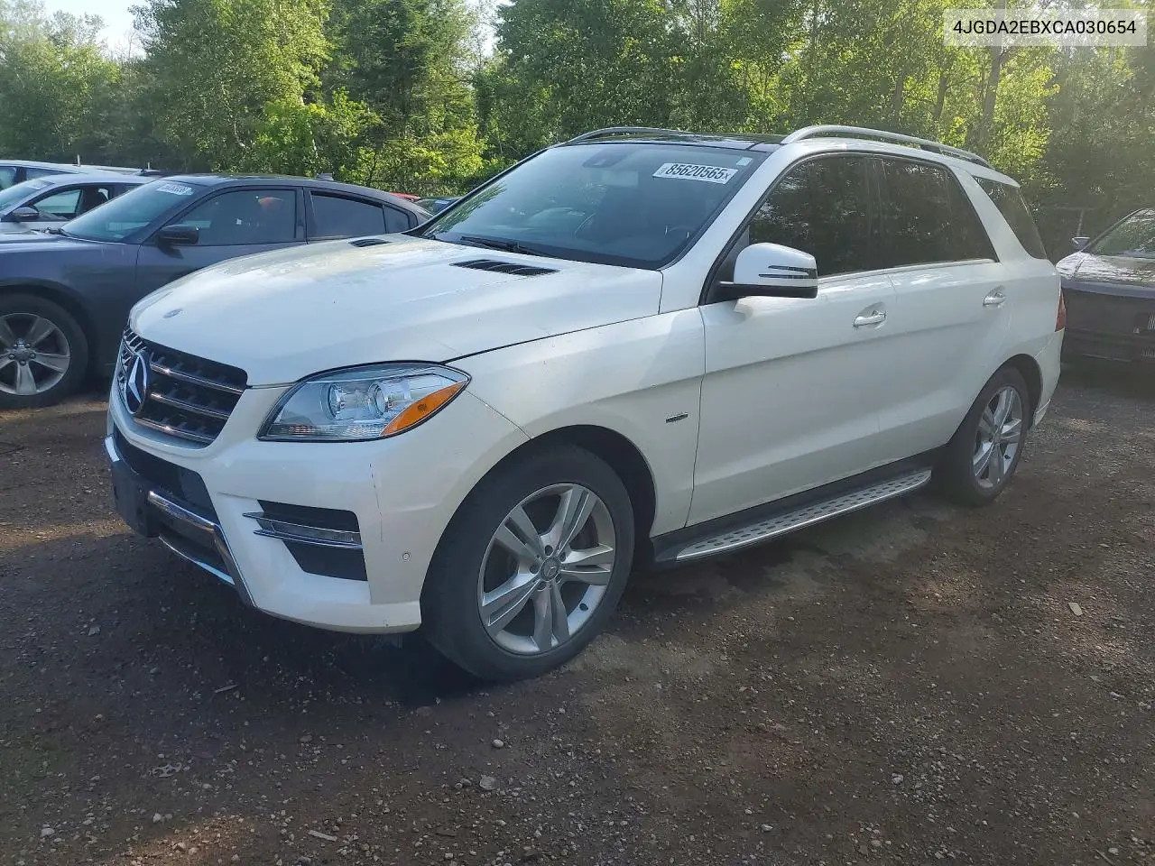 2012 Mercedes-Benz Ml 350 Bluetec VIN: 4JGDA2EBXCA030654 Lot: 85620565