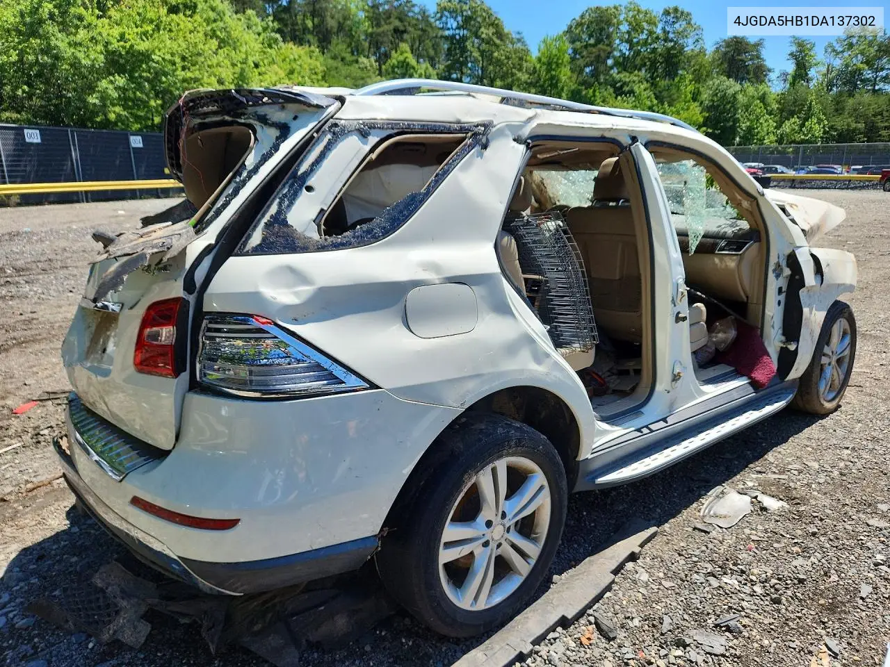 2013 Mercedes-Benz Ml 350 4Matic VIN: 4JGDA5HB1DA137302 Lot: 55108026