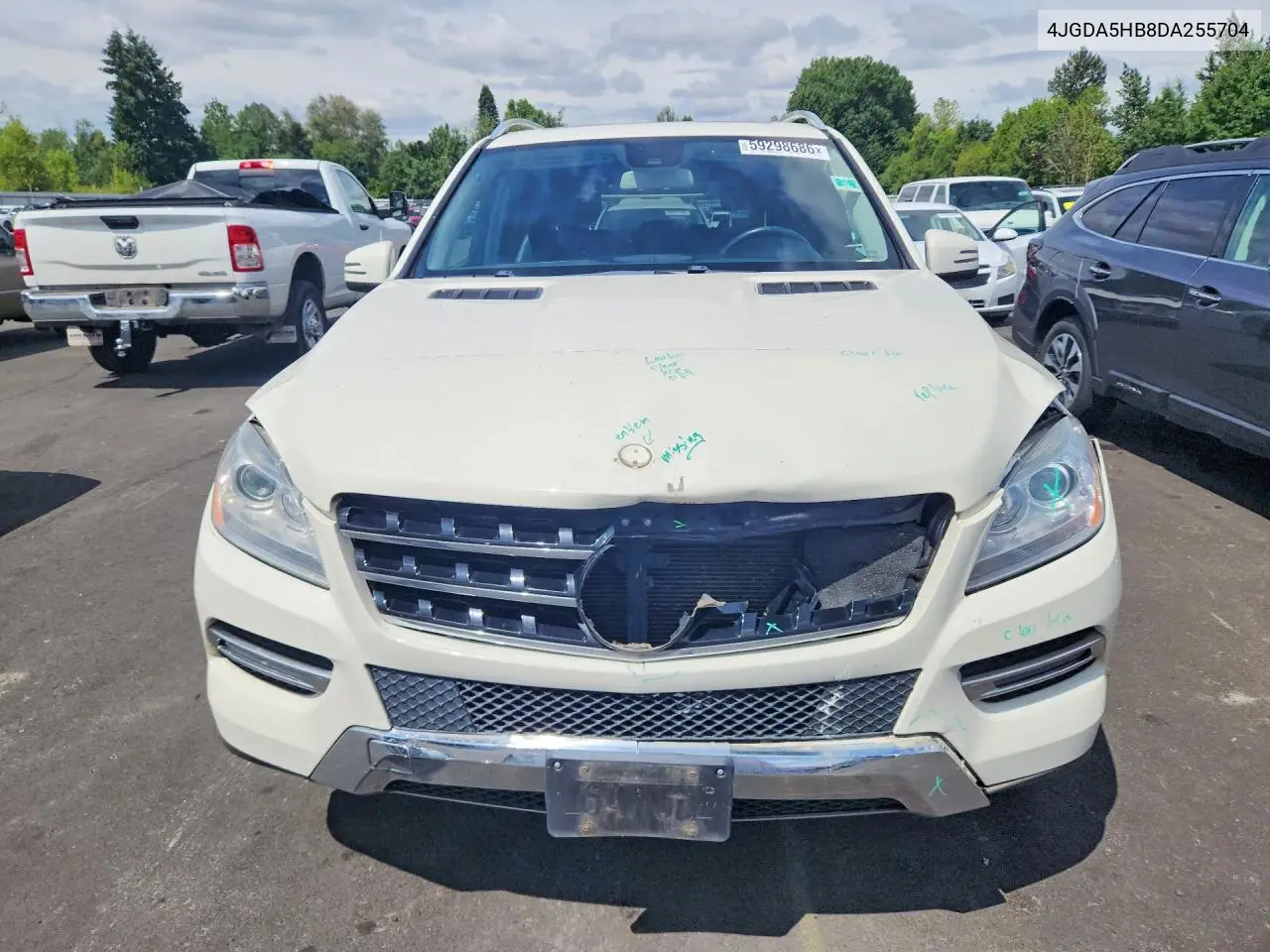 2013 Mercedes-Benz Ml 350 4Matic VIN: 4JGDA5HB8DA255704 Lot: 59298686
