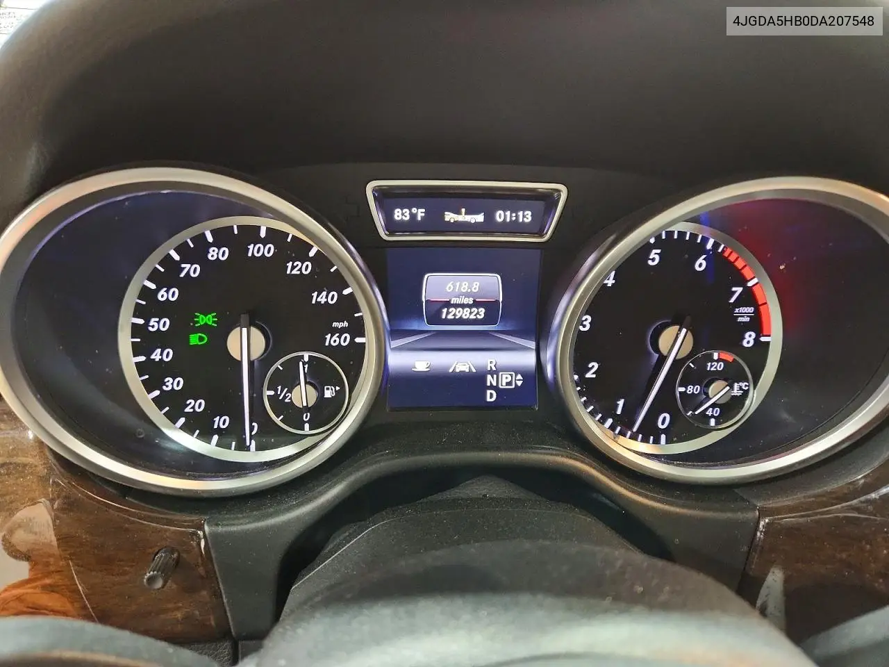 2013 Mercedes-Benz Ml 350 4Matic VIN: 4JGDA5HB0DA207548 Lot: 59866396