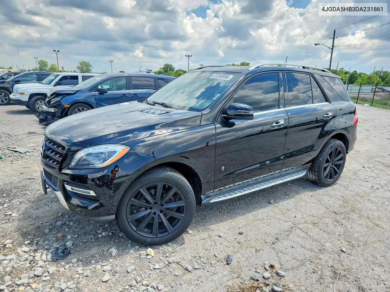 2013 Mercedes-Benz Ml 350 4Matic VIN: 4JGDA5HB3DA231861 Lot: 61534656