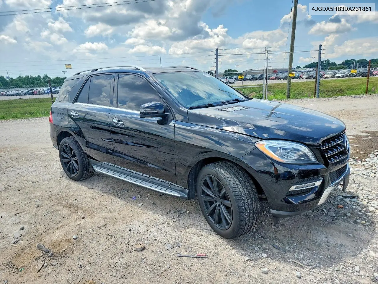 2013 Mercedes-Benz Ml 350 4Matic VIN: 4JGDA5HB3DA231861 Lot: 61534656