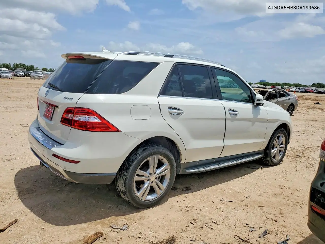 2013 Mercedes-Benz Ml 350 4Matic VIN: 4JGDA5HB3DA199686 Lot: 61568236