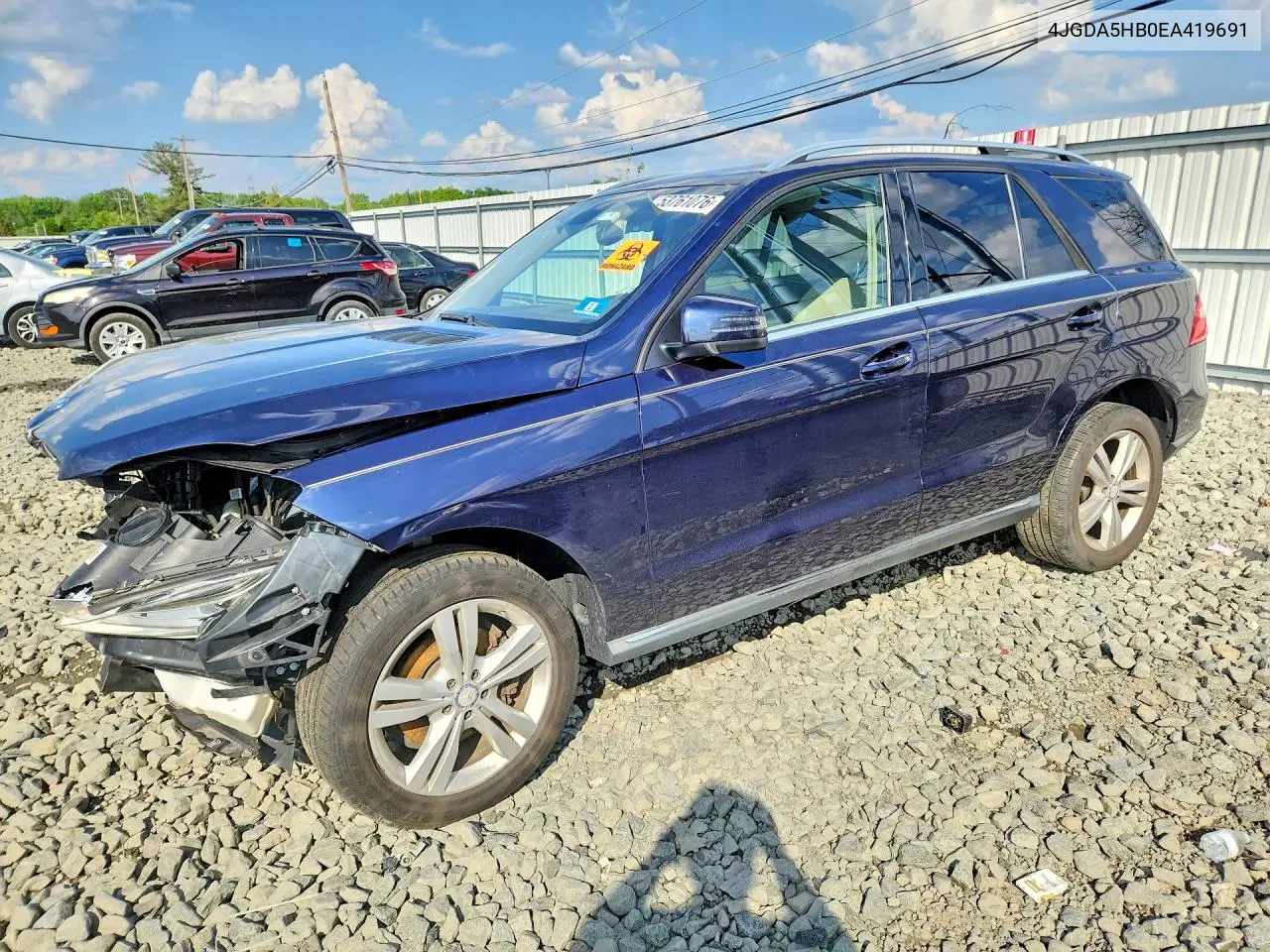 2014 Mercedes-Benz Ml 350 4Matic VIN: 4JGDA5HB0EA419691 Lot: 53761076