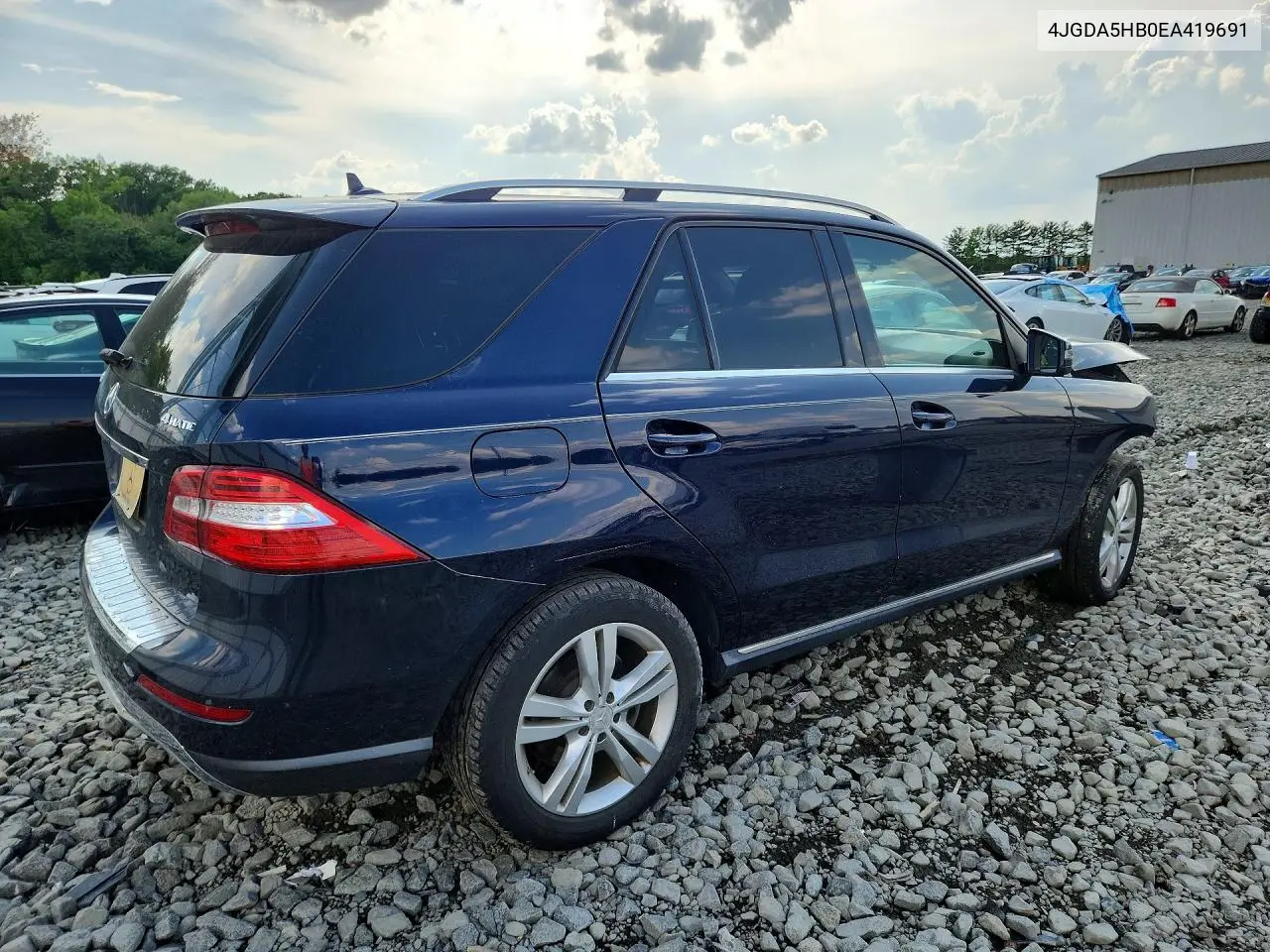 2014 Mercedes-Benz Ml 350 4Matic VIN: 4JGDA5HB0EA419691 Lot: 53761076