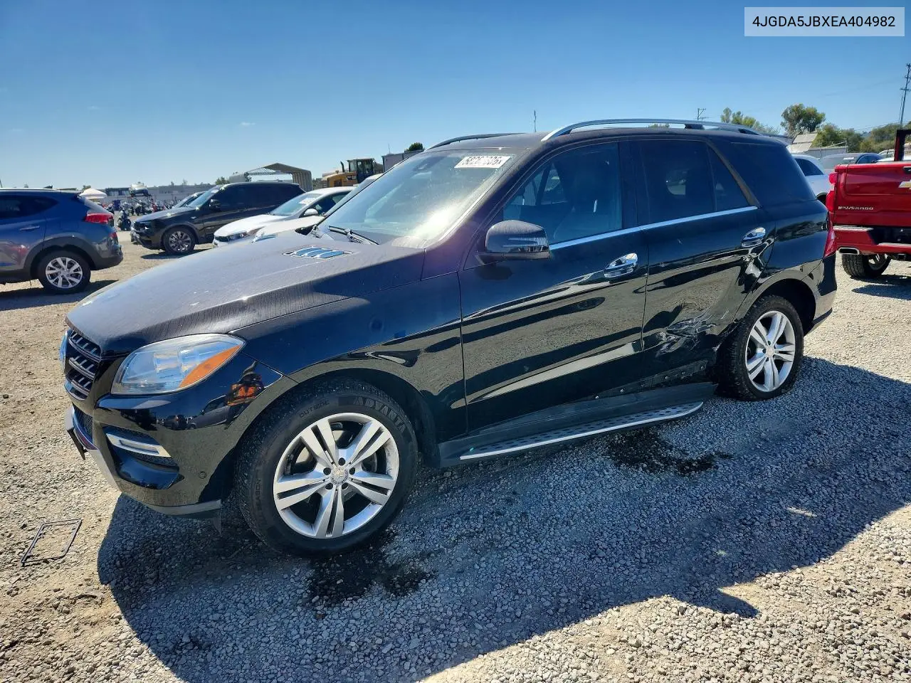 2014 Mercedes-Benz Ml 350 VIN: 4JGDA5JBXEA404982 Lot: 58268836