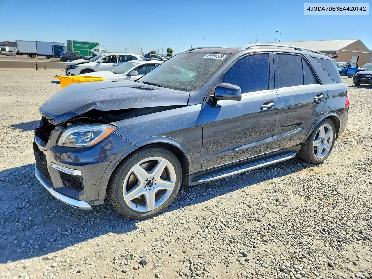 2014 Mercedes-Benz Ml 550 4Matic VIN: 4JGDA7DB3EA420142 Lot: 58584526