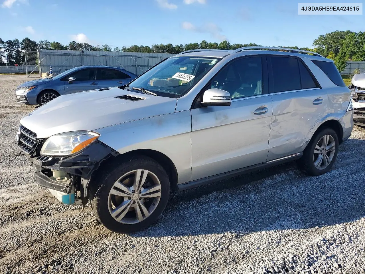 2014 Mercedes-Benz Ml 350 4Matic VIN: 4JGDA5HB9EA424615 Lot: 58653226