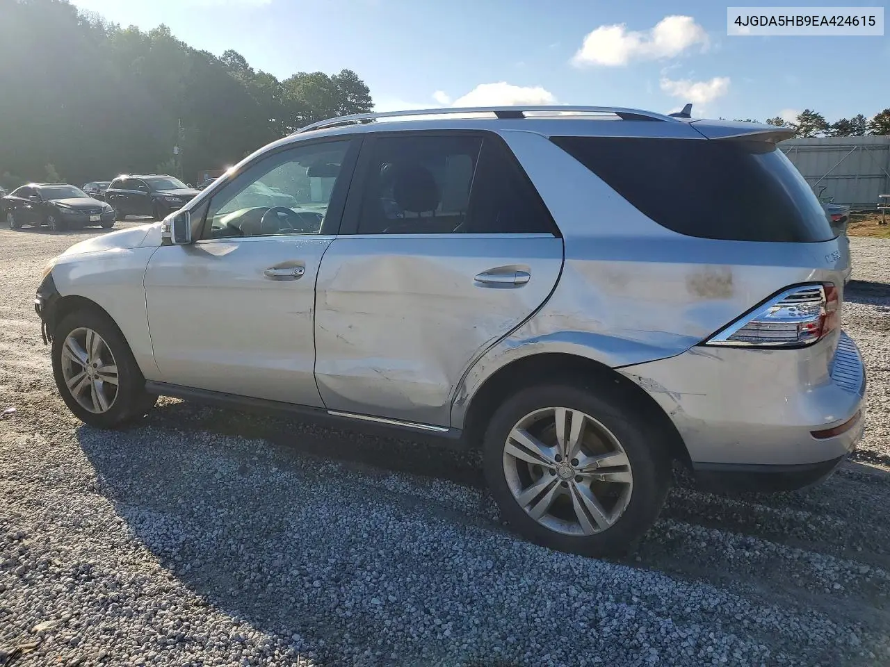 2014 Mercedes-Benz Ml 350 4Matic VIN: 4JGDA5HB9EA424615 Lot: 58653226