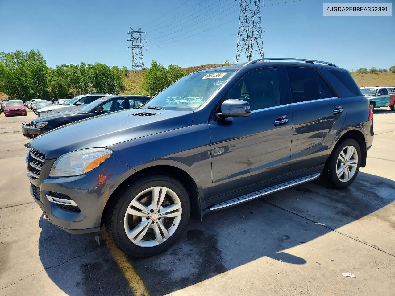 2014 Mercedes-Benz Ml 350 Bluetec VIN: 4JGDA2EB8EA352891 Lot: 58915906
