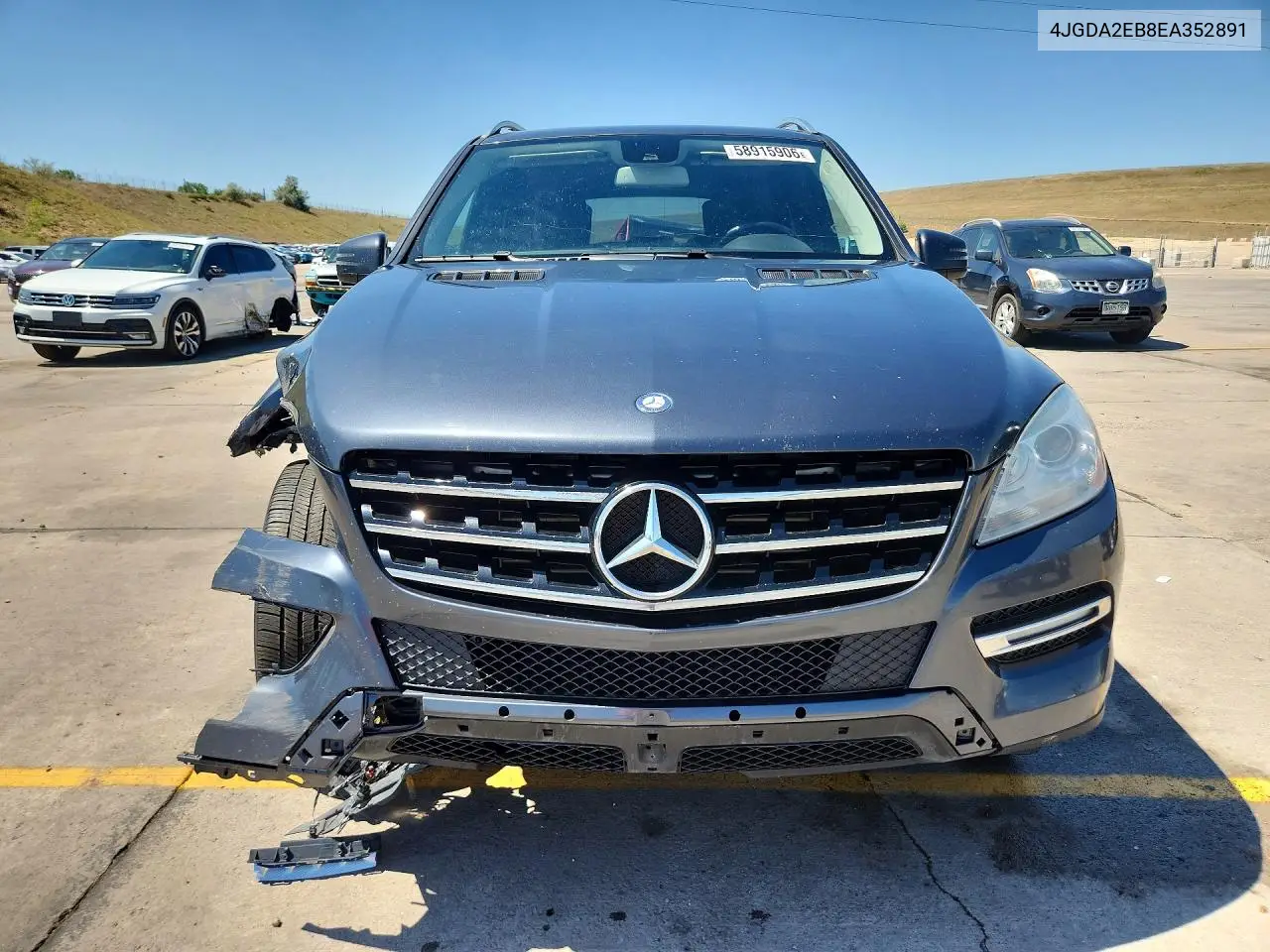 2014 Mercedes-Benz Ml 350 Bluetec VIN: 4JGDA2EB8EA352891 Lot: 58915906