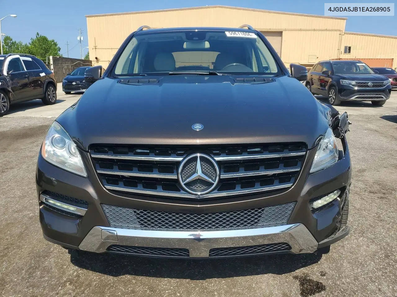 2014 Mercedes-Benz Ml 350 VIN: 4JGDA5JB1EA268905 Lot: 59611806