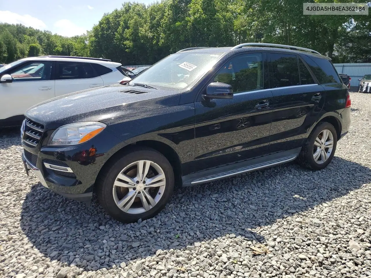 2014 Mercedes-Benz Ml 350 4Matic VIN: 4JGDA5HB4EA362184 Lot: 59669566