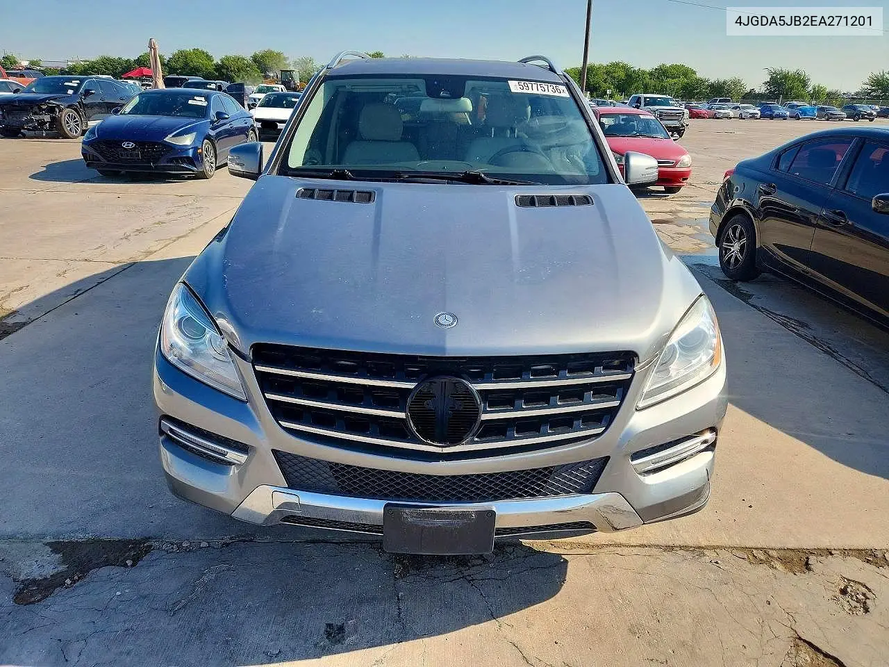2014 Mercedes-Benz Ml 350 VIN: 4JGDA5JB2EA271201 Lot: 59775736