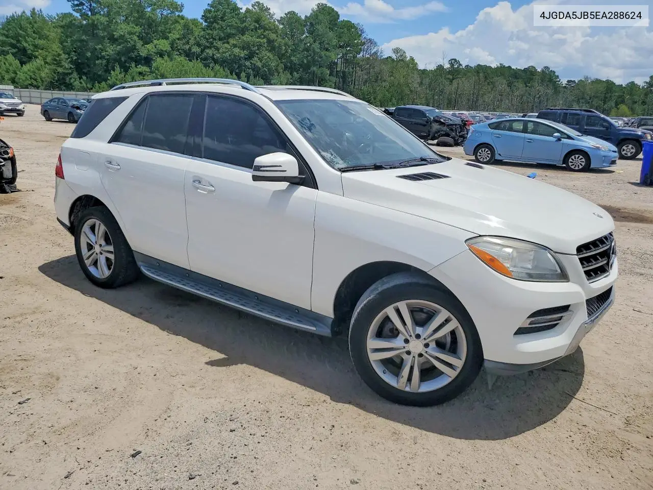 2014 Mercedes-Benz Ml 350 VIN: 4JGDA5JB5EA288624 Lot: 61306046