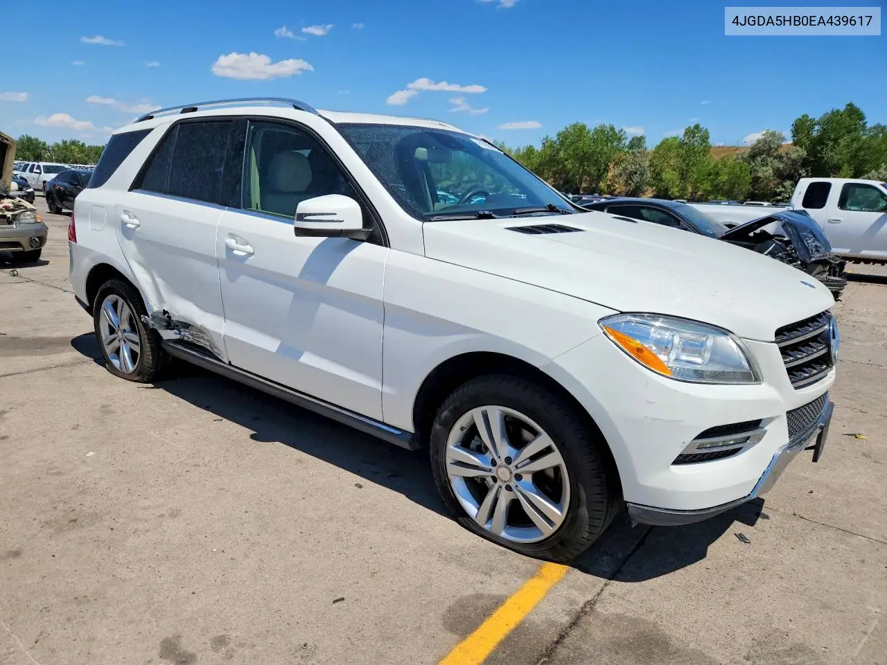 2014 Mercedes-Benz Ml350 VIN: 4JGDA5HB0EA439617 Lot: 61360986