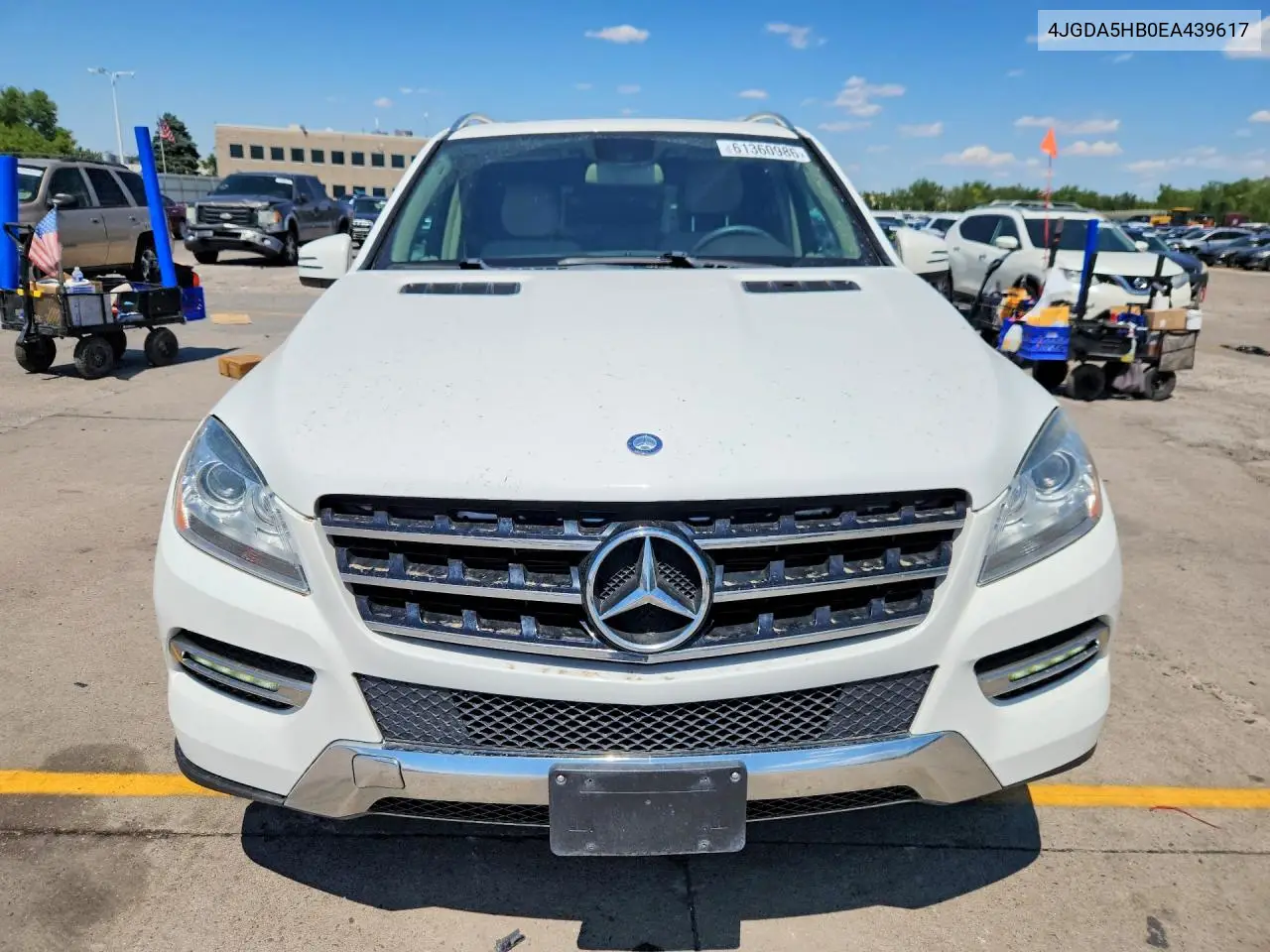2014 Mercedes-Benz Ml350 VIN: 4JGDA5HB0EA439617 Lot: 61360986