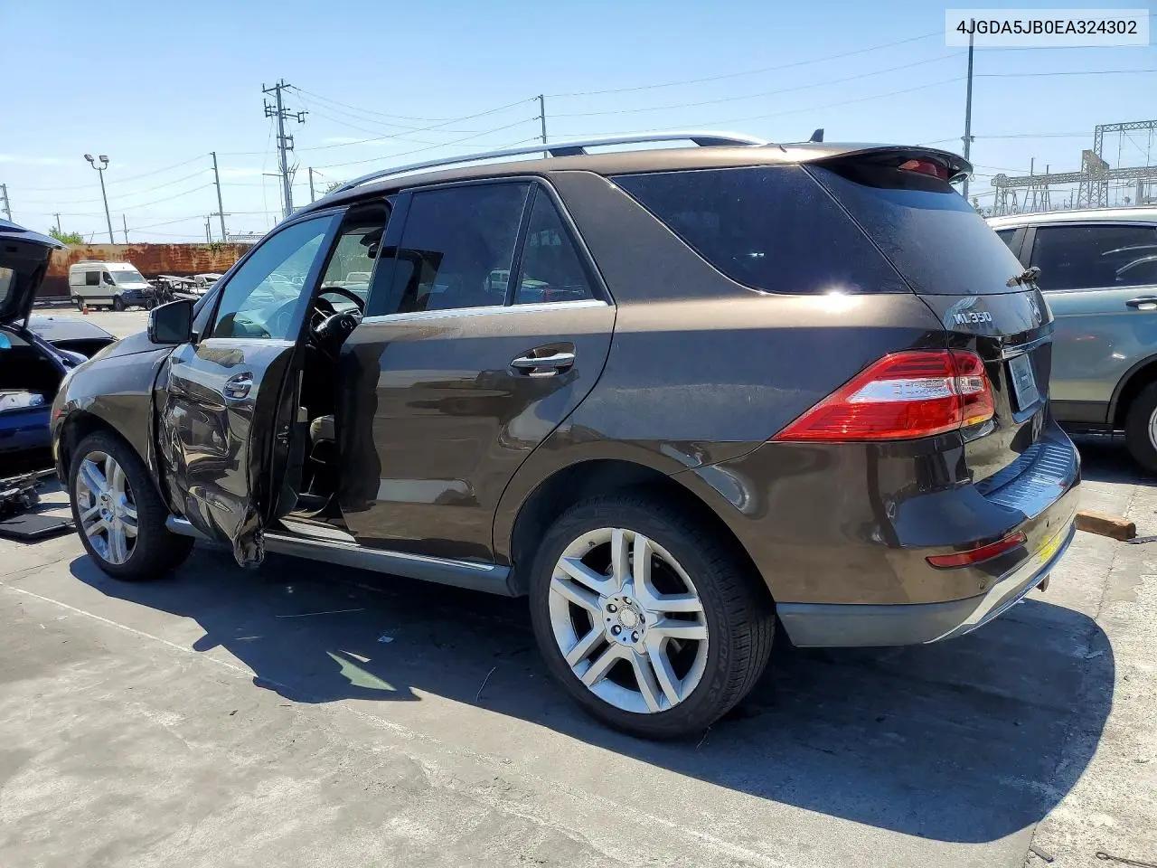 2014 Mercedes-Benz Ml 350 VIN: 4JGDA5JB0EA324302 Lot: 61730226
