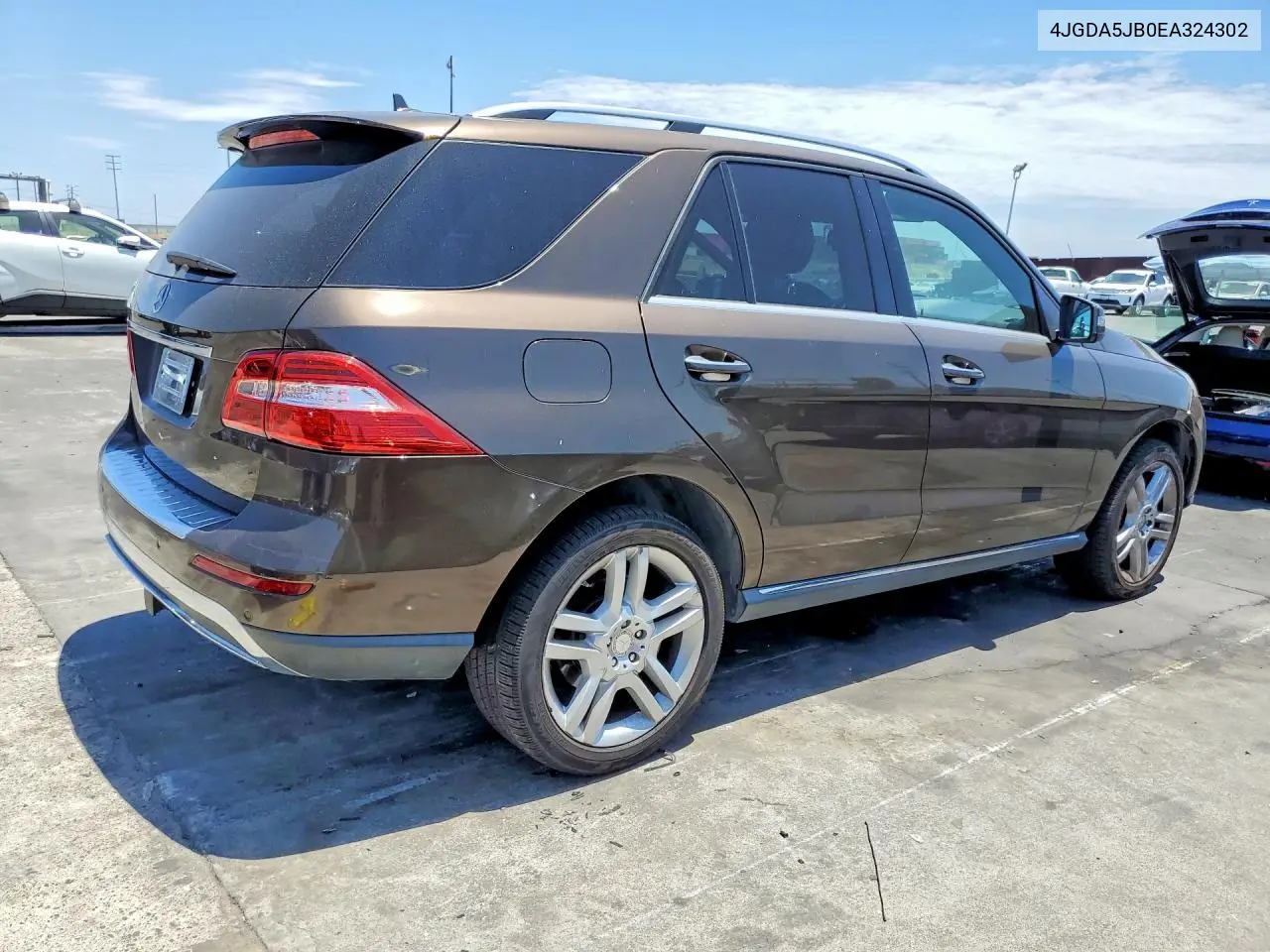 2014 Mercedes-Benz Ml 350 VIN: 4JGDA5JB0EA324302 Lot: 61730226