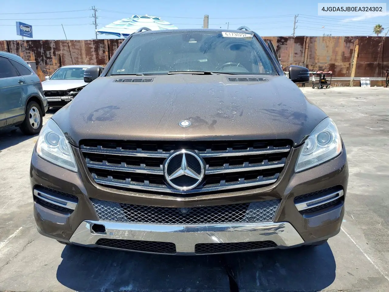 2014 Mercedes-Benz Ml 350 VIN: 4JGDA5JB0EA324302 Lot: 61730226