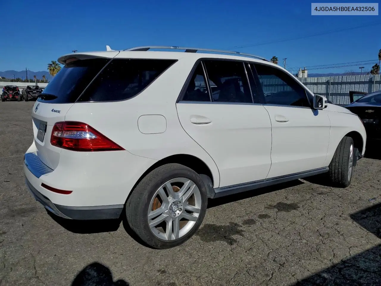 2014 Mercedes-Benz Ml 350 4Matic VIN: 4JGDA5HB0EA432506 Lot: 97891075