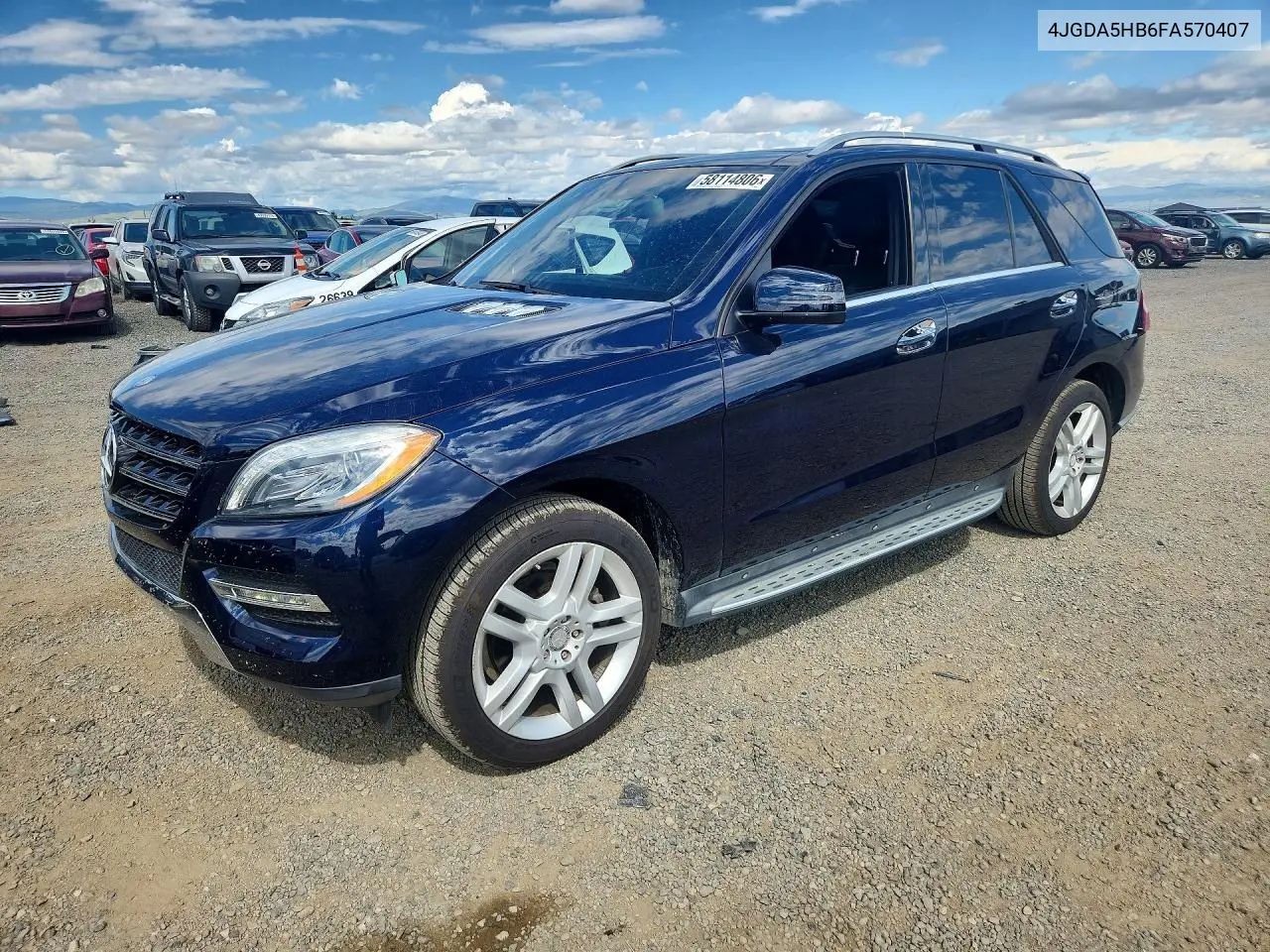2015 Mercedes-Benz Ml 350 4Matic VIN: 4JGDA5HB6FA570407 Lot: 58114806