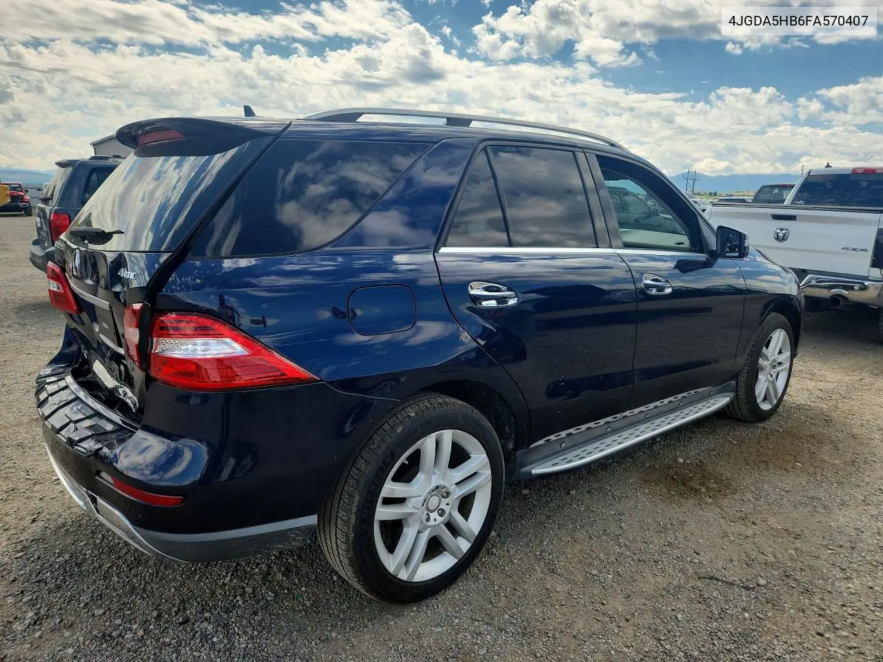 2015 Mercedes-Benz Ml 350 4Matic VIN: 4JGDA5HB6FA570407 Lot: 58114806