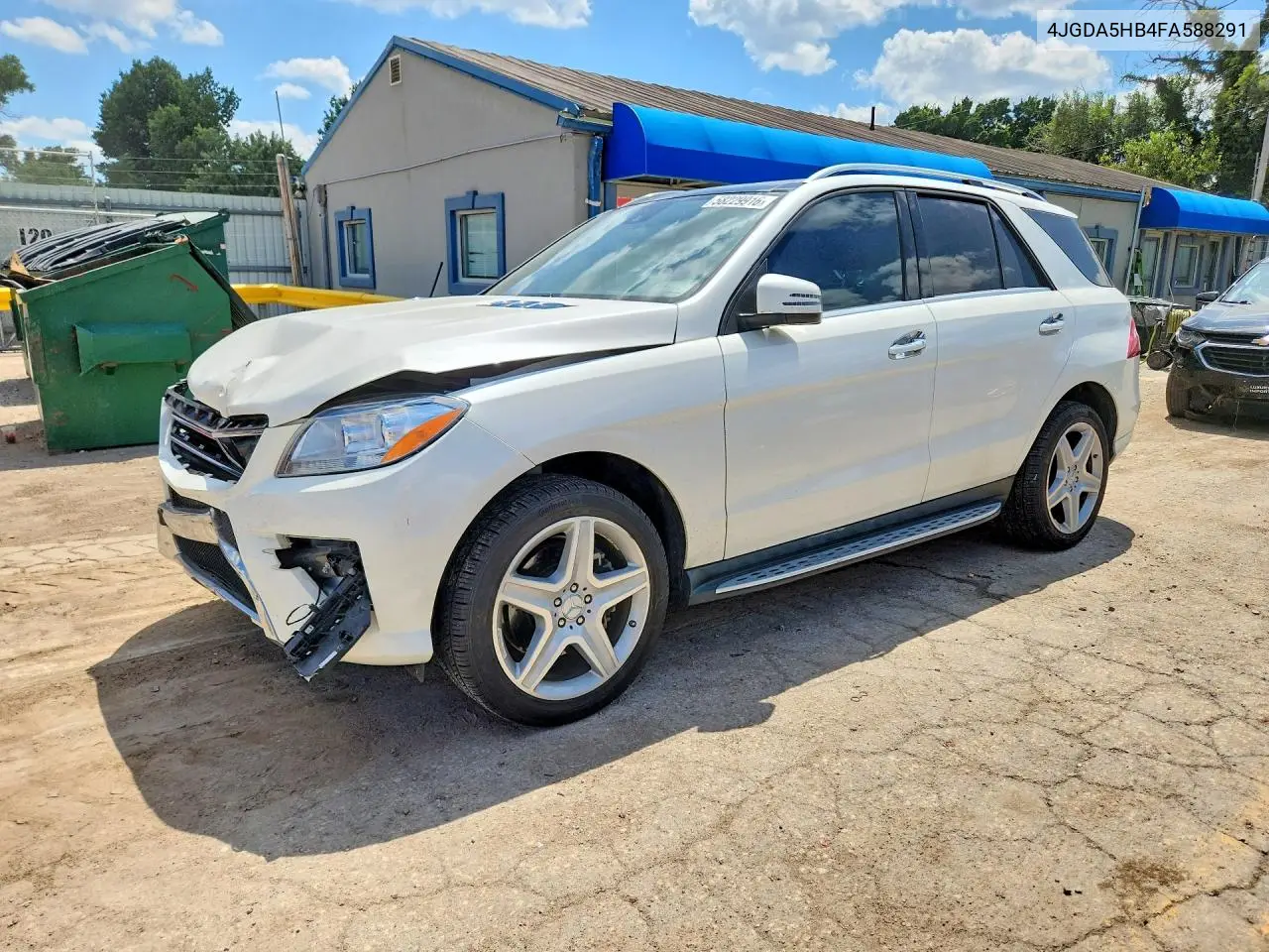 2015 Mercedes-Benz Ml 350 4Matic VIN: 4JGDA5HB4FA588291 Lot: 58229916