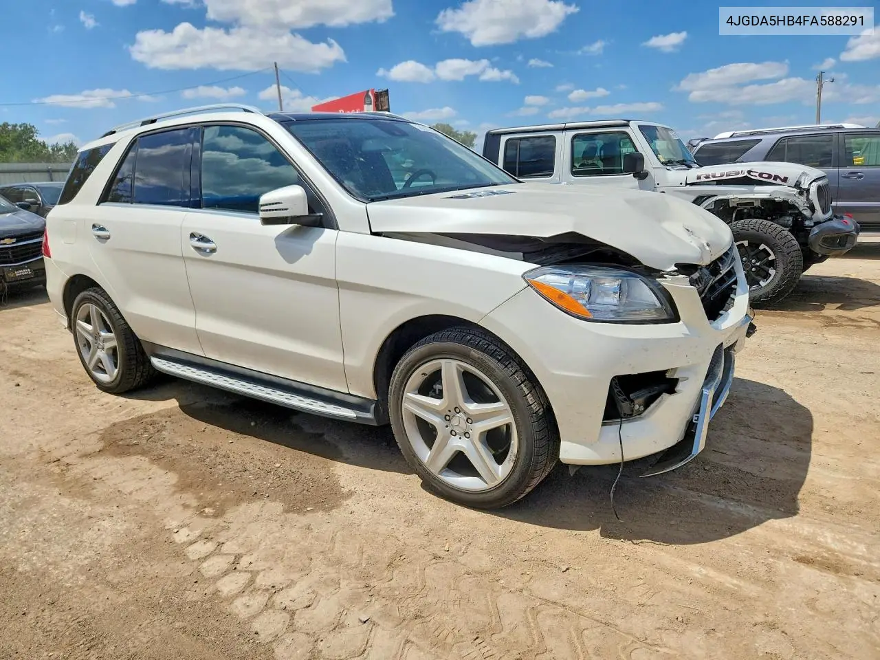 2015 Mercedes-Benz Ml 350 4Matic VIN: 4JGDA5HB4FA588291 Lot: 58229916