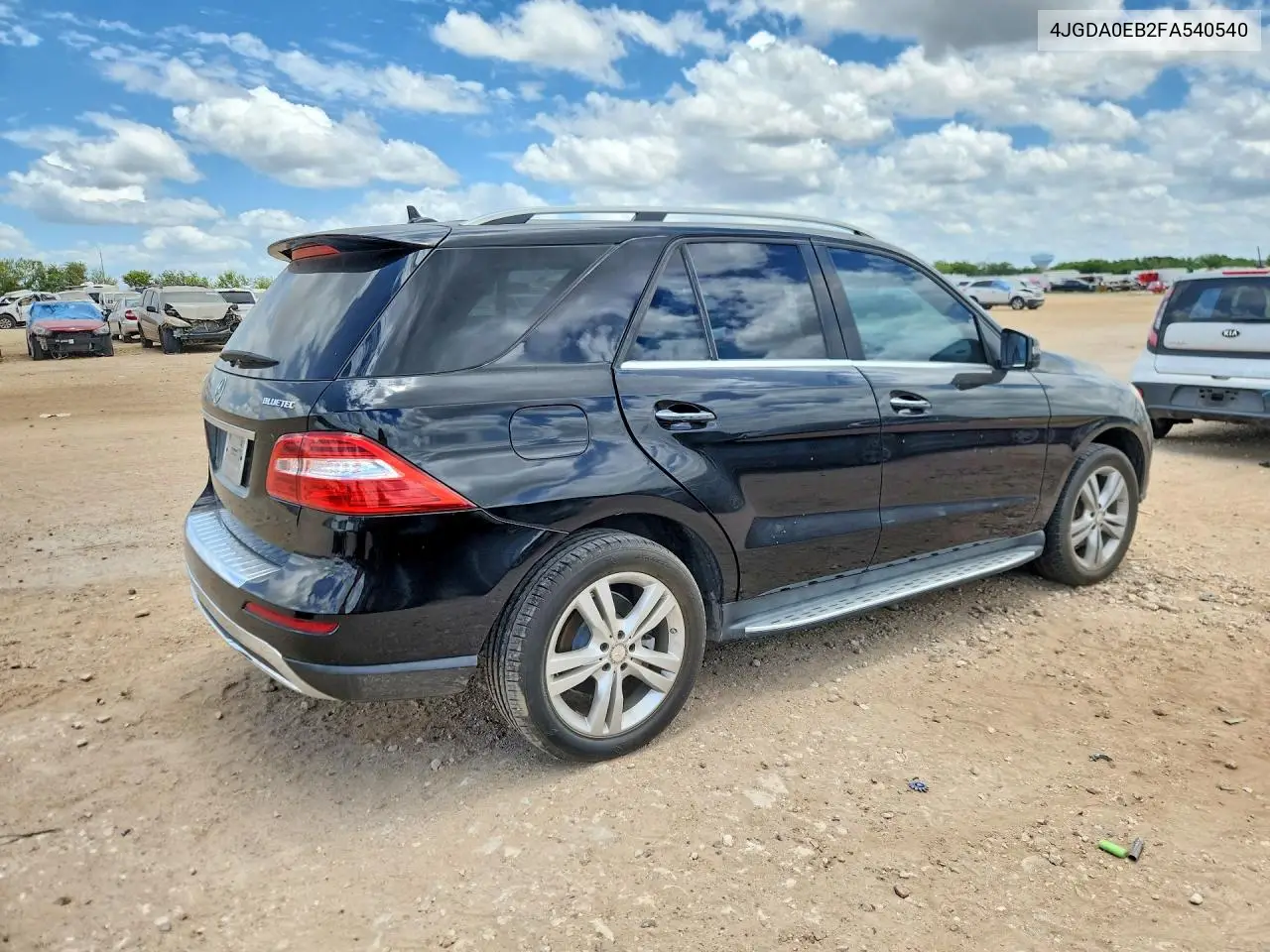 2015 Mercedes-Benz Ml 250 Bluetec VIN: 4JGDA0EB2FA540540 Lot: 59215676