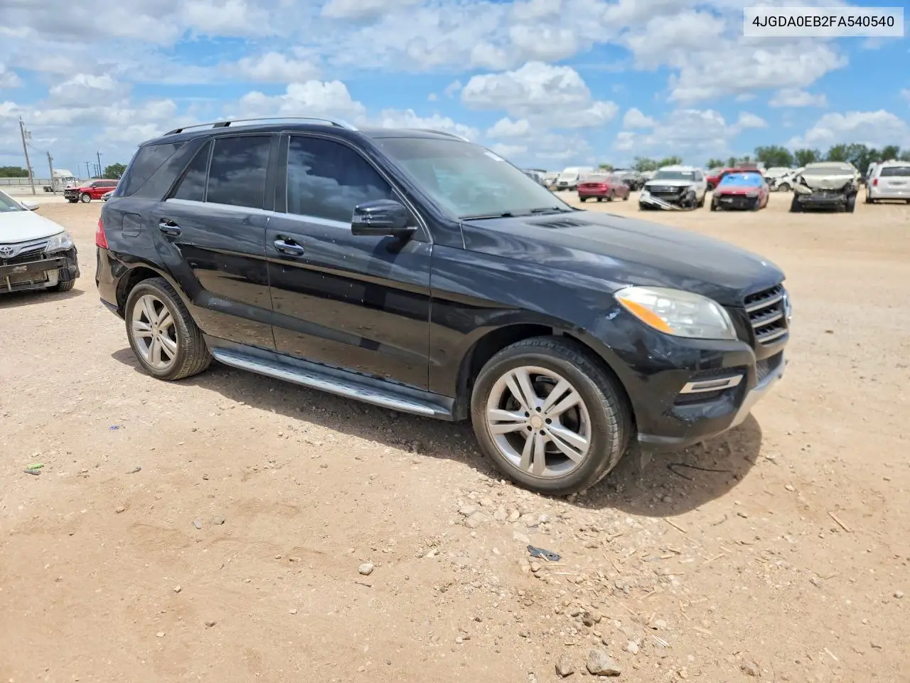 2015 Mercedes-Benz Ml 250 Bluetec VIN: 4JGDA0EB2FA540540 Lot: 59215676