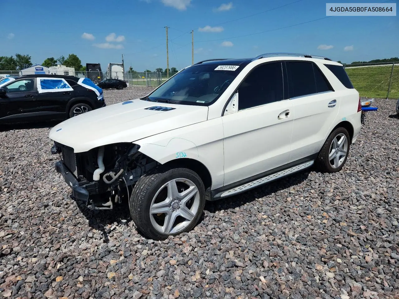 2015 Mercedes-Benz Ml 400 4Matic VIN: 4JGDA5GB0FA508664 Lot: 59237986