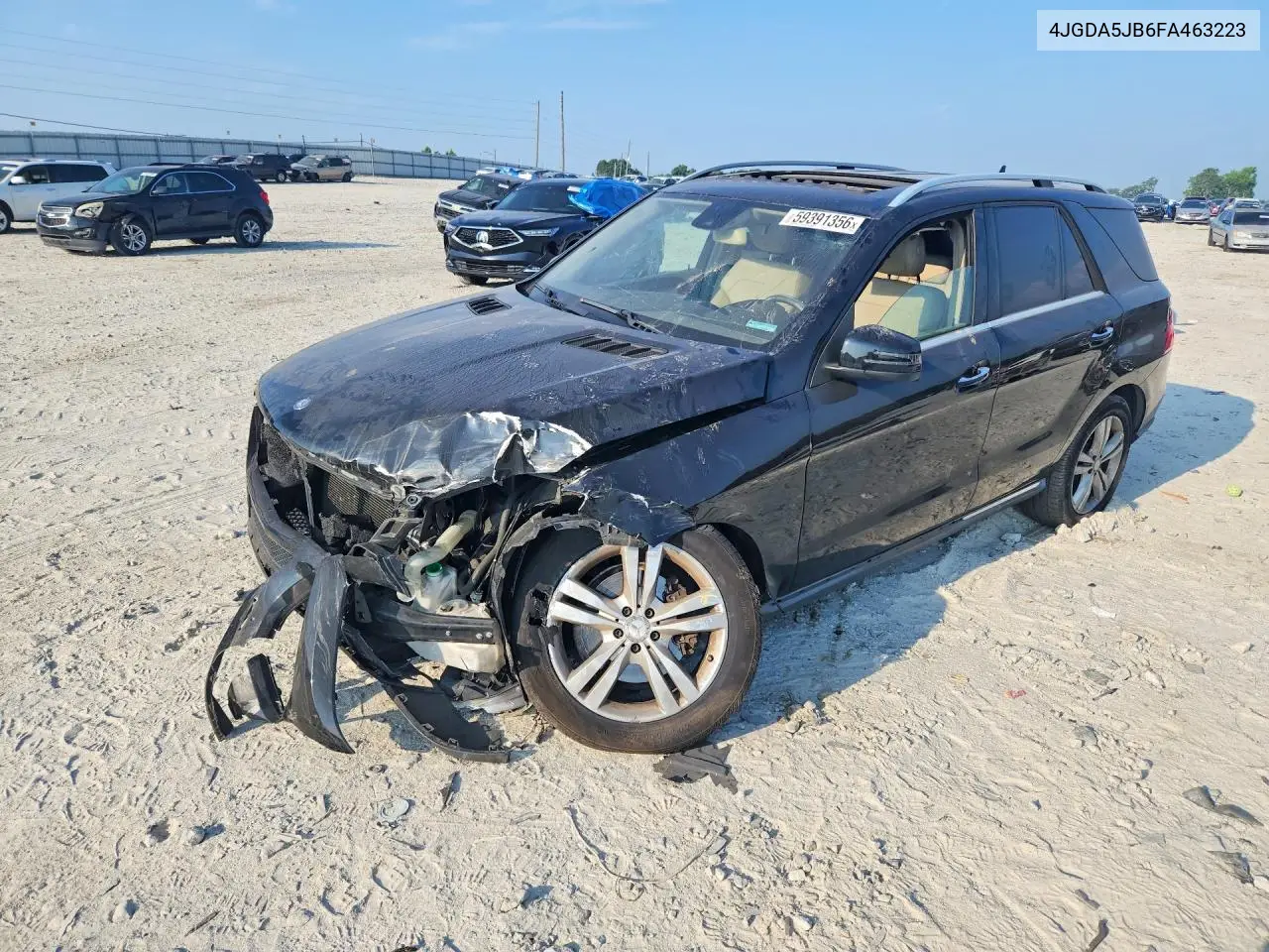 2015 Mercedes-Benz Ml 350 VIN: 4JGDA5JB6FA463223 Lot: 59391356