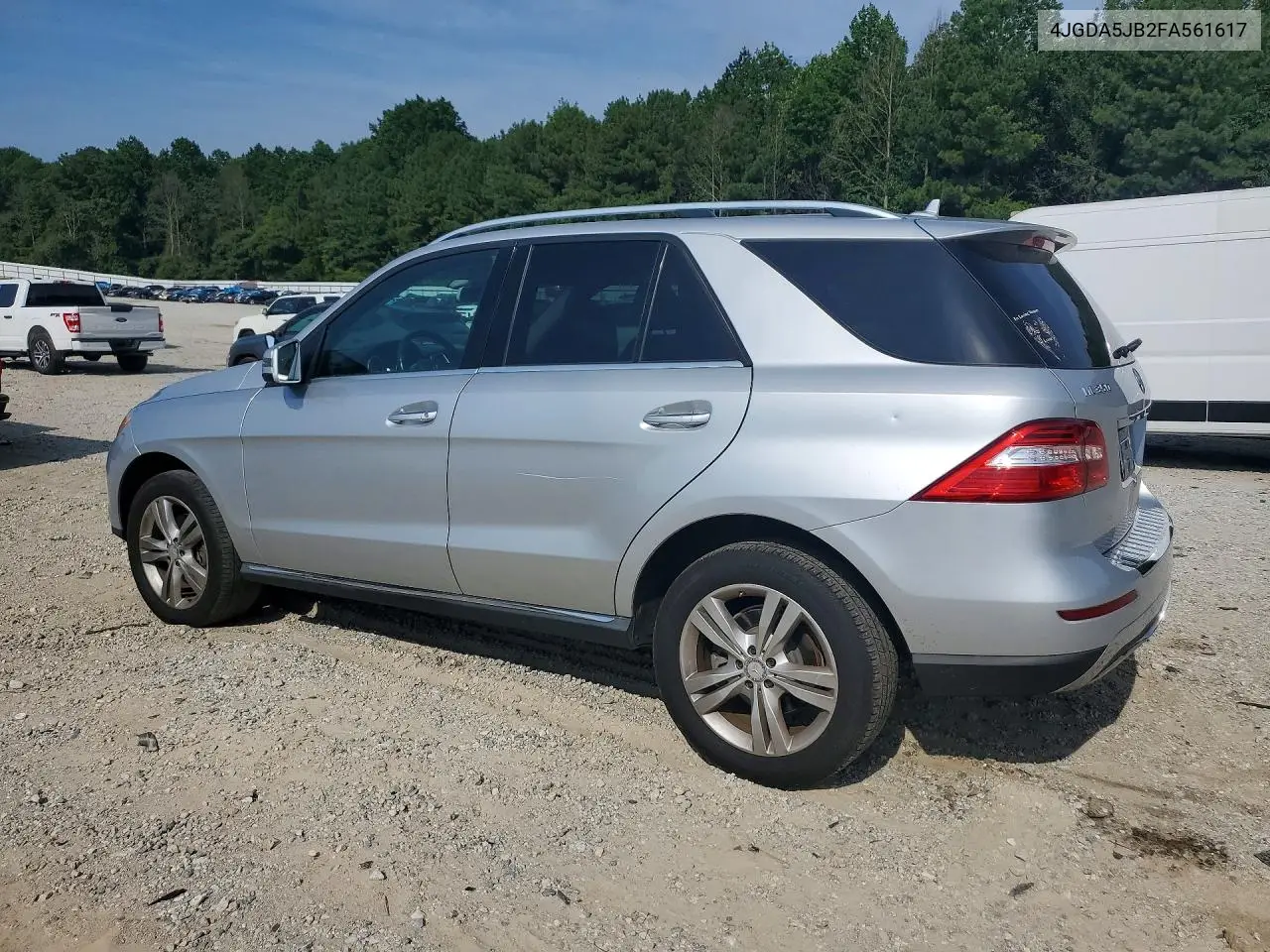2015 Mercedes-Benz Ml 350 VIN: 4JGDA5JB2FA561617 Lot: 59946856
