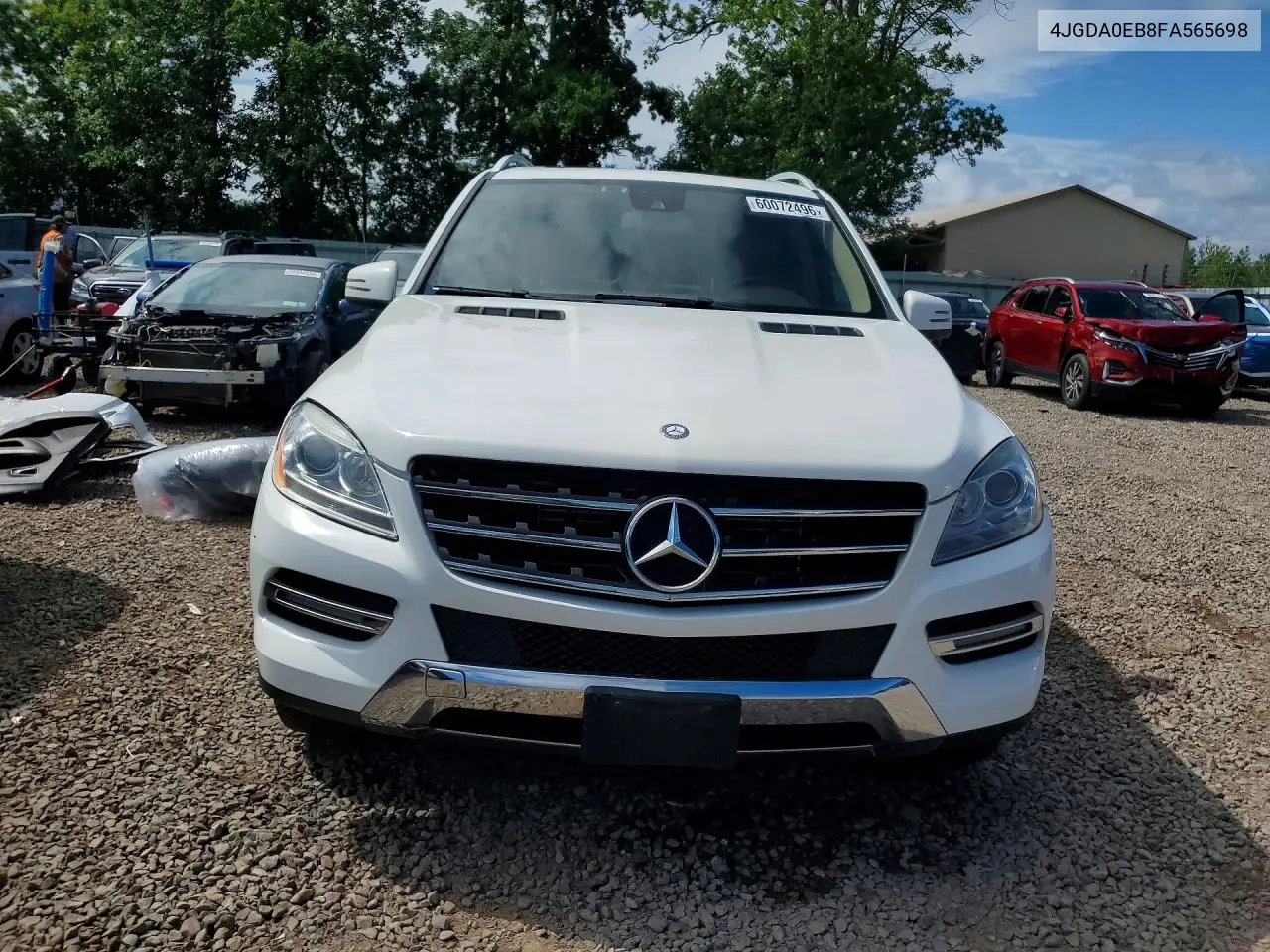 2015 Mercedes-Benz Ml 250 Bluetec VIN: 4JGDA0EB8FA565698 Lot: 60072496