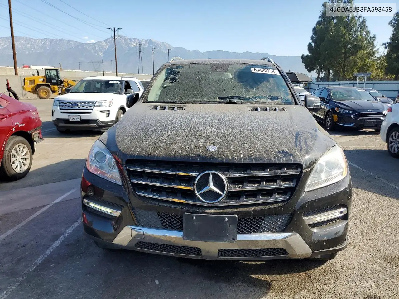 2015 Mercedes-Benz Ml 350 VIN: 4JGDA5JB3FA593458 Lot: 60485776