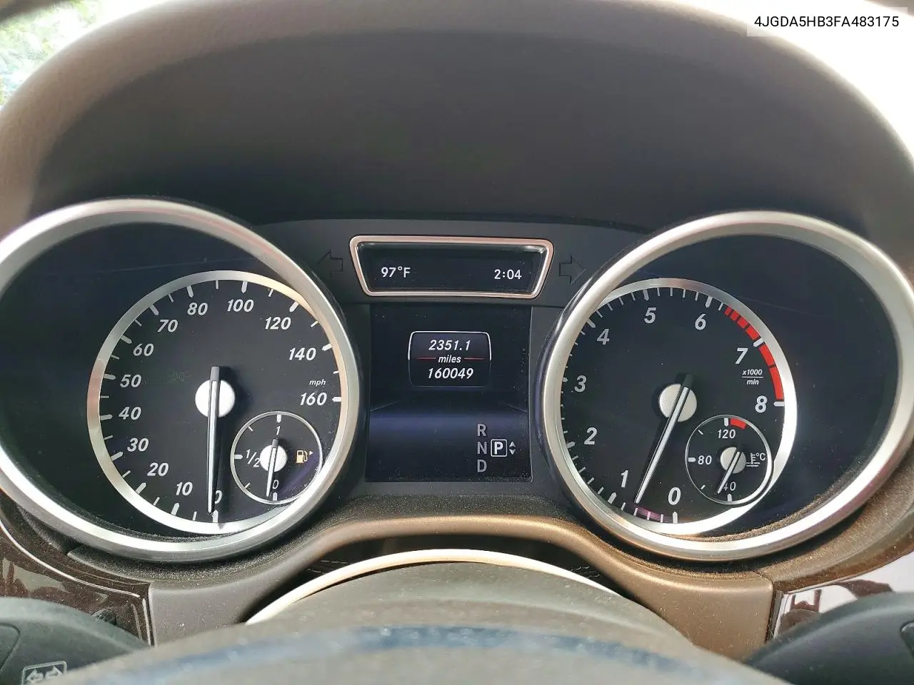 2015 Mercedes-Benz Ml 350 4Matic VIN: 4JGDA5HB3FA483175 Lot: 61174846