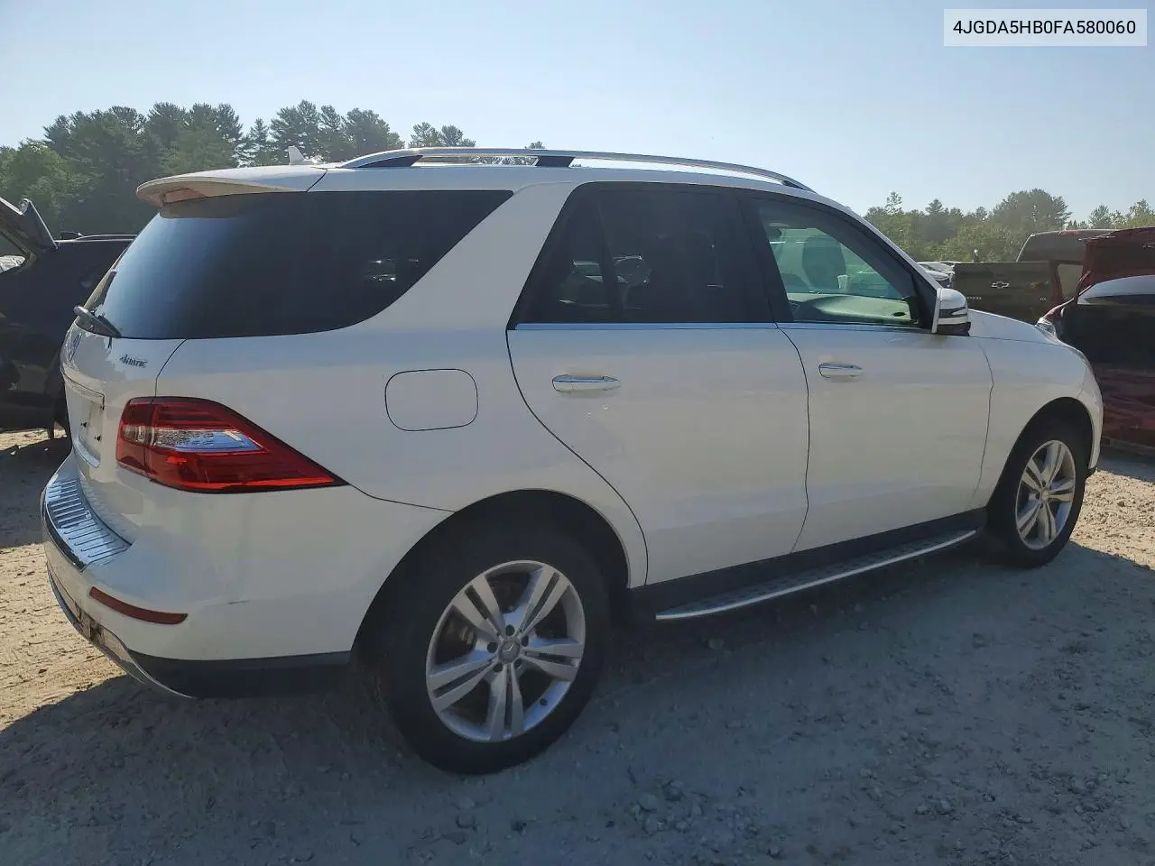 2015 Mercedes-Benz Ml 350 4Matic VIN: 4JGDA5HB0FA580060 Lot: 61440356