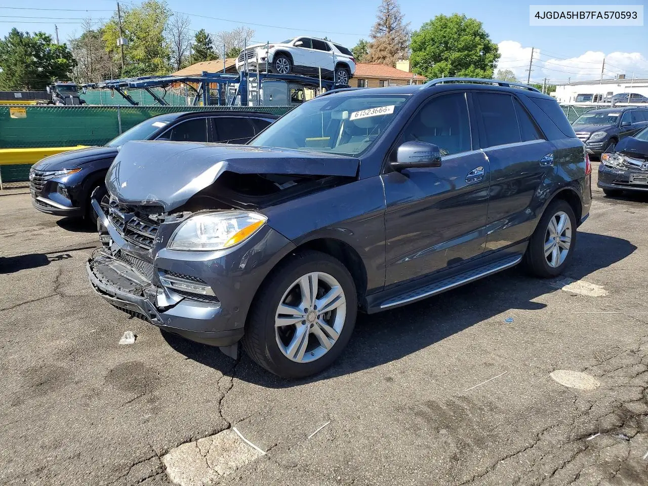 2015 Mercedes-Benz Ml 350 4Matic VIN: 4JGDA5HB7FA570593 Lot: 61523666