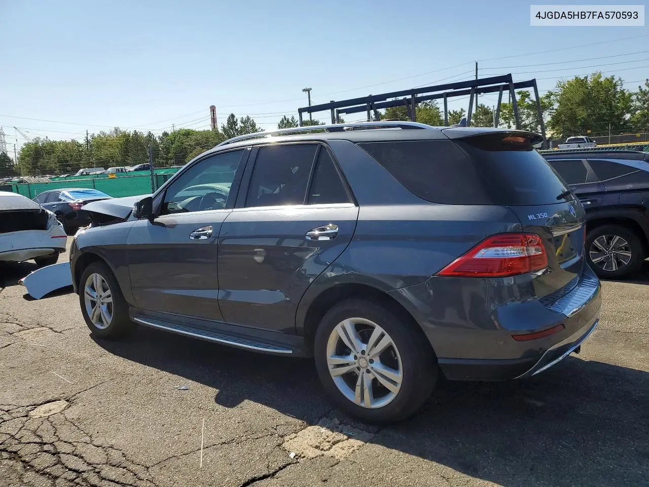2015 Mercedes-Benz Ml 350 4Matic VIN: 4JGDA5HB7FA570593 Lot: 61523666