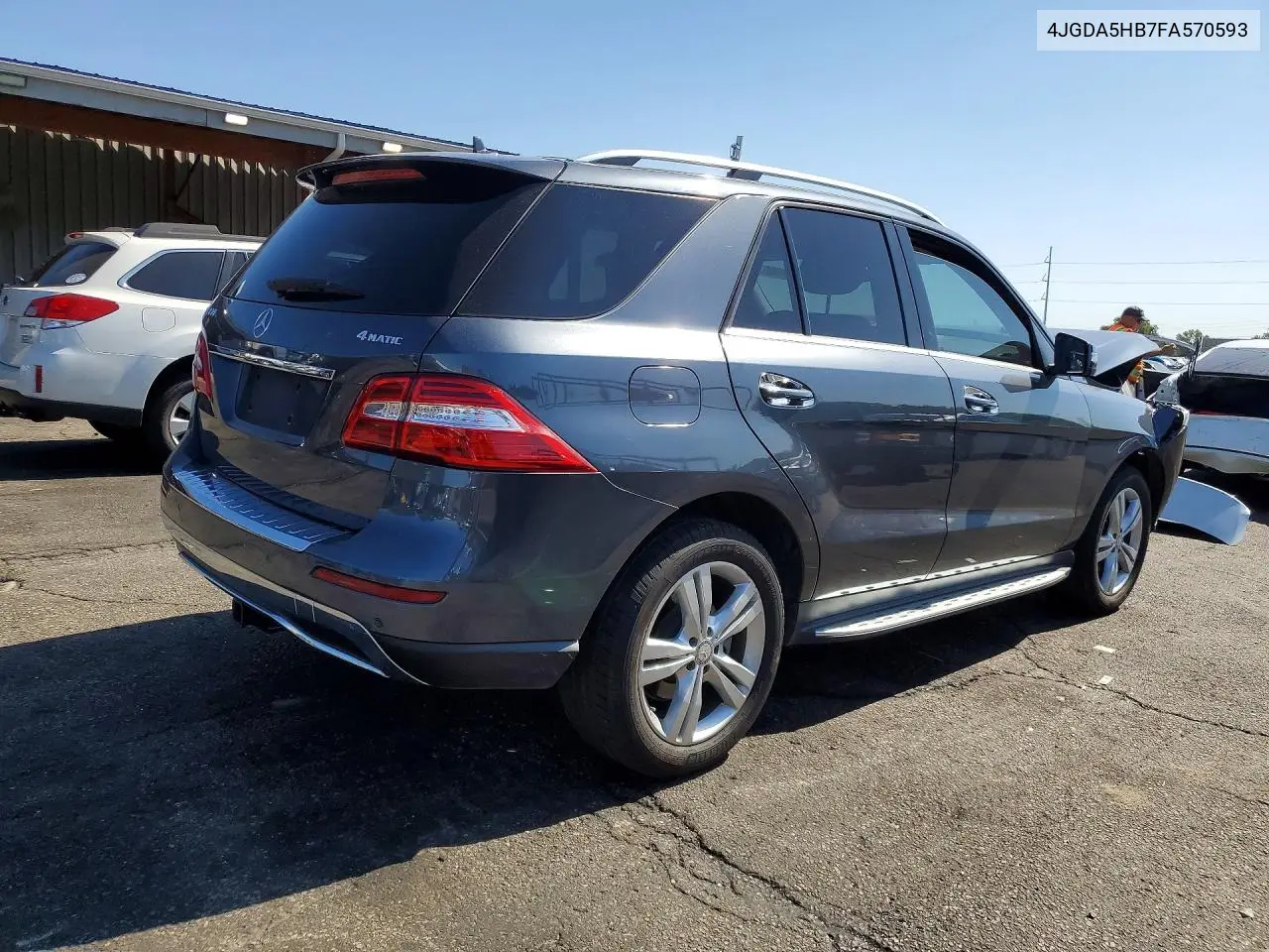 2015 Mercedes-Benz Ml 350 4Matic VIN: 4JGDA5HB7FA570593 Lot: 61523666