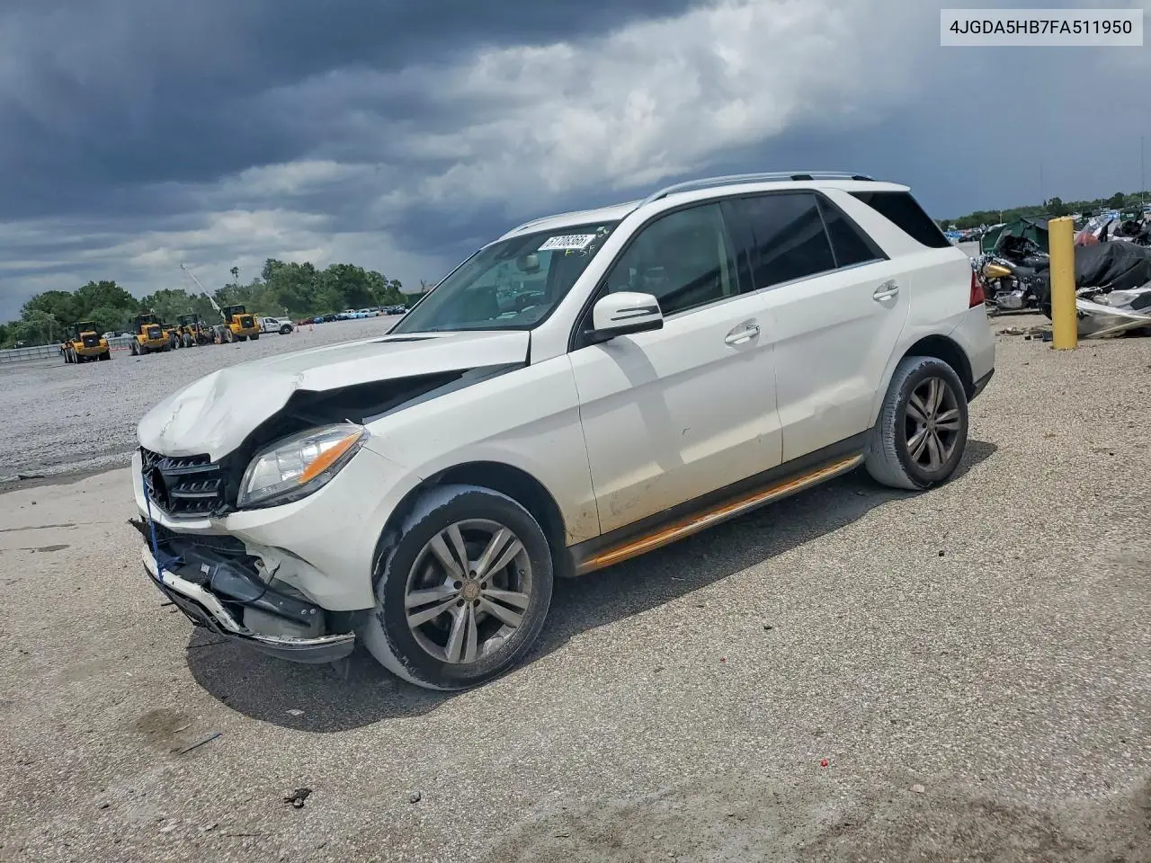 2015 Mercedes-Benz Ml 350 4Matic VIN: 4JGDA5HB7FA511950 Lot: 61708366